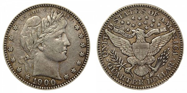 1900 O Barber Quarter 