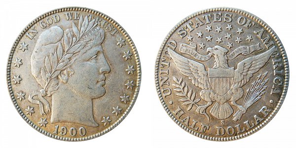 1900 S Barber Silver Half Dollar 