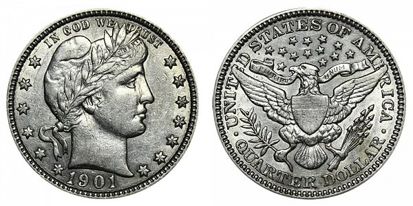 1901 Barber Quarter 