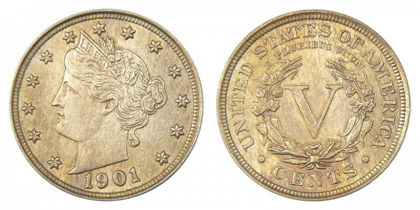 1901 Liberty Head V Nickel