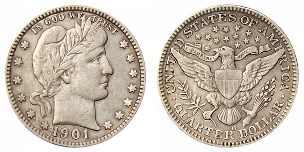 1901 O Barber Quarter 