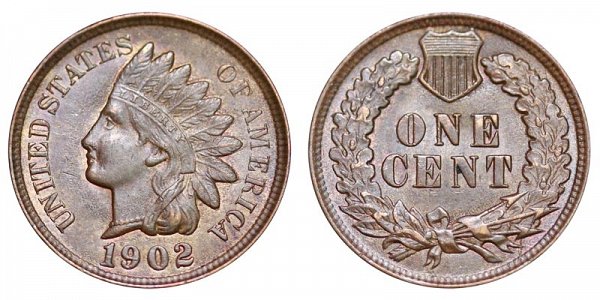 1902 Indian Head Cent Penny 