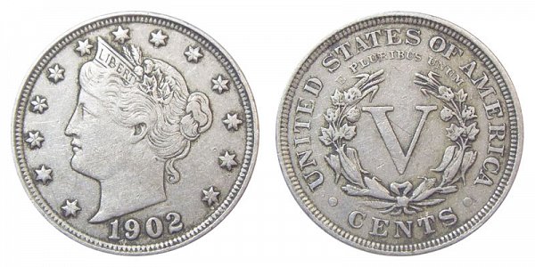 1902 Liberty Head V Nickel 