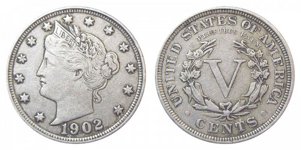 1902 Liberty Head V Nickel