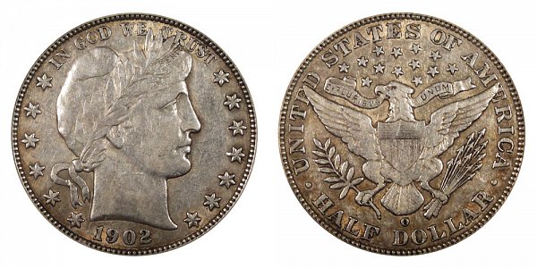 1902 O Barber Silver Half Dollar 