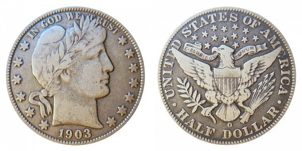 1903 O Barber Silver Half Dollar 