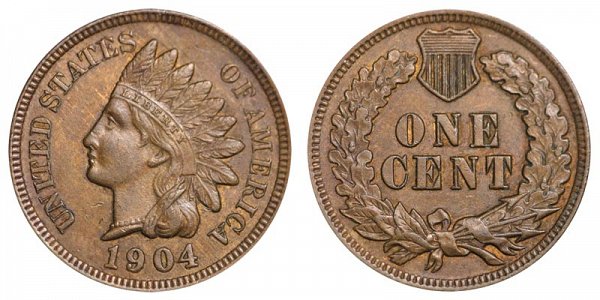 1904 Indian Head Cent Penny 
