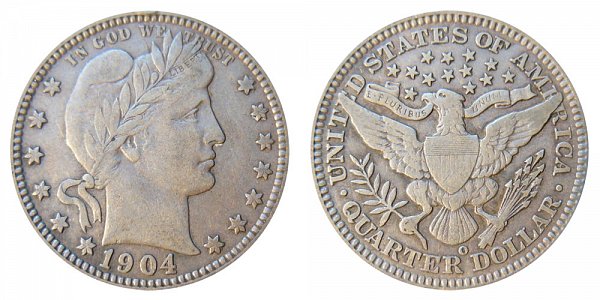 1904 O Barber Quarter