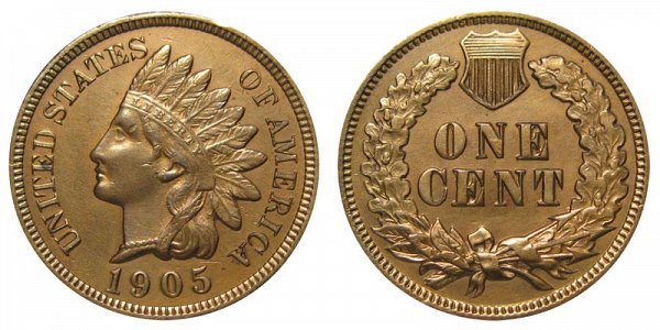 1905 Indian Head Cent Penny 