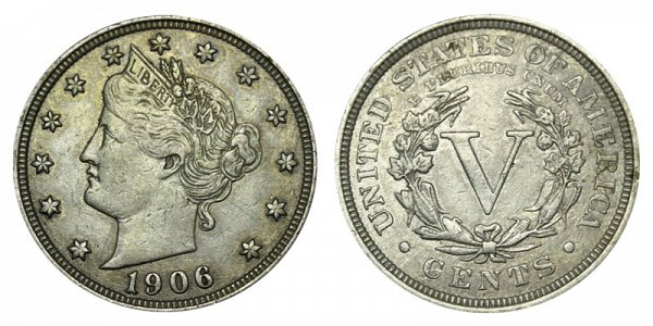 1906 Liberty Head V Nickel 