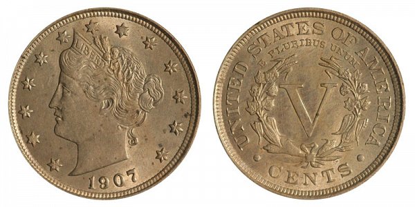 1907 Liberty Head V Nickel