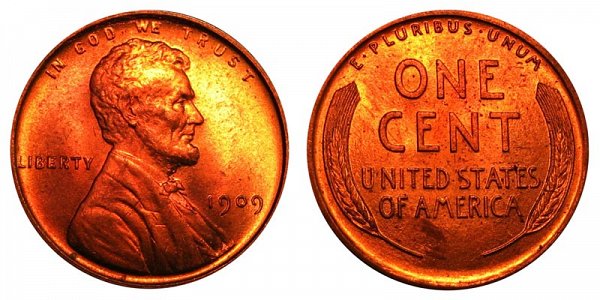 1909 Lincoln Wheat Cent Penny 