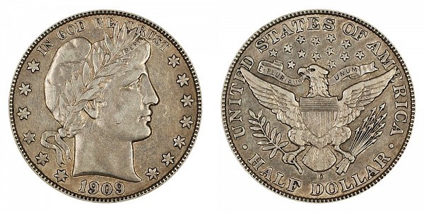 1909 O Barber Silver Half Dollar 