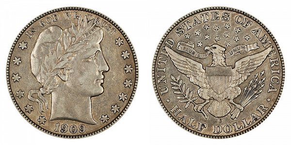 1909 O Barber Silver Half Dollar