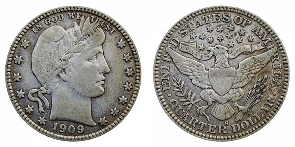 1909 S Barber Quarter 