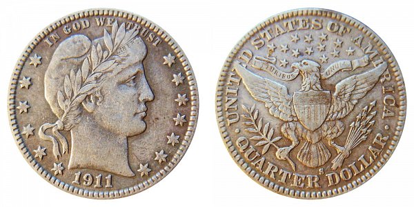 1911 S Barber Quarter 