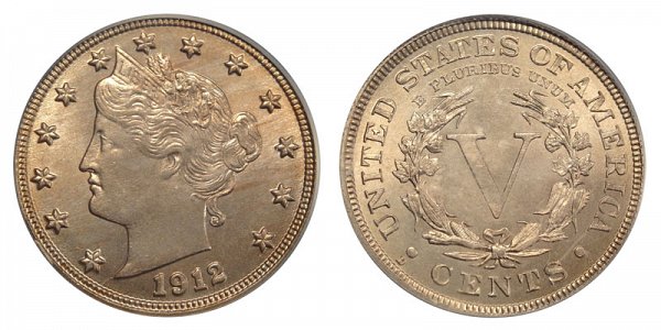 1912 D Liberty Head V Nickel