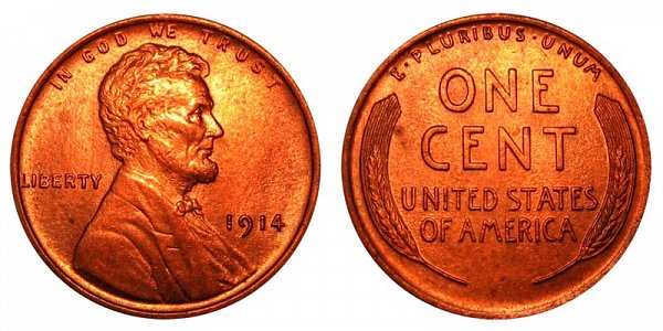 1914 Lincoln Wheat Cent Penny 