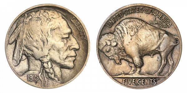 1915 D Indian Head Buffalo Nickel 