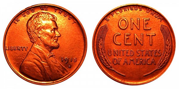 1915 S Lincoln Wheat Cent Penny 