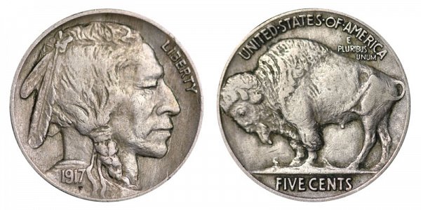 1917 Indian Head Buffalo Nickel 