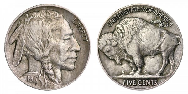 1917 Indian Head Buffalo Nickel