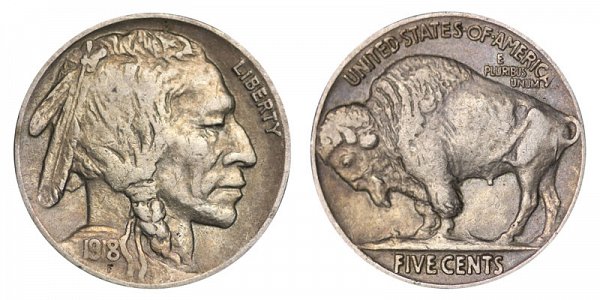 1918 Indian Head Buffalo Nickel 