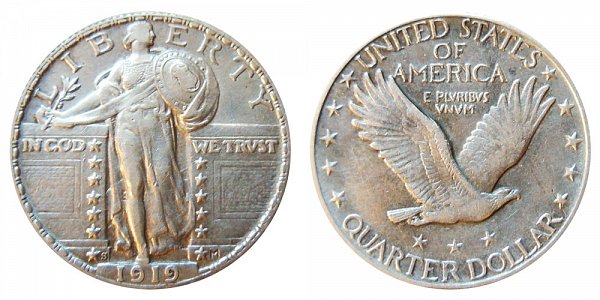 1919 S Standing Liberty Quarter 