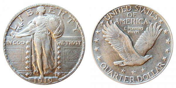 1919 S Standing Liberty Quarter