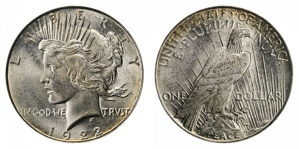 1922 D Peace Silver Dollar