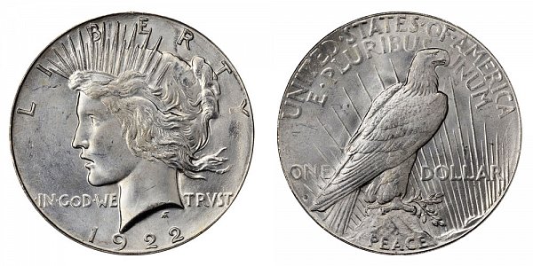 1922 S Peace Silver Dollar 