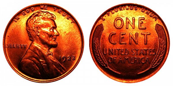 1923 Lincoln Wheat Cent Penny 