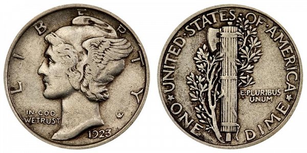 1923 Silver Mercury Dime 