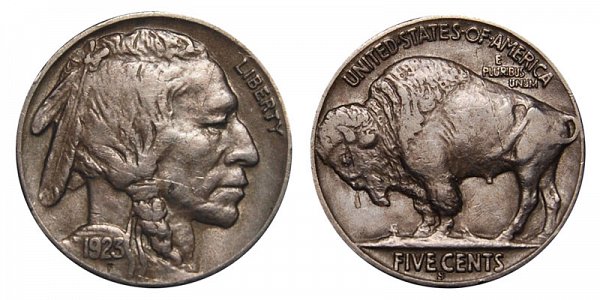 1923 S Indian Head Buffalo Nickel 