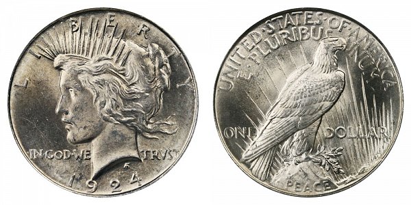 1924 Peace Silver Dollar 