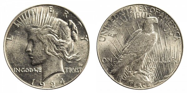 1924 S Peace Silver Dollar 