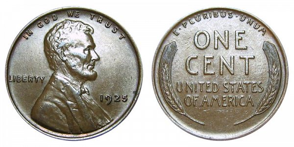 1925 Lincoln Wheat Cent Penny