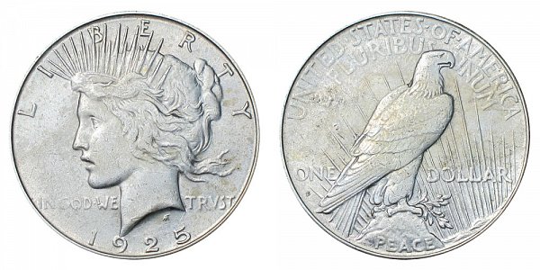 1925 S Peace Silver Dollar 