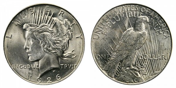 1926 D Peace Silver Dollar 