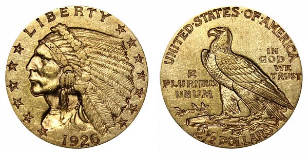 1926 Indian Head $2.50 Gold Quarter Eagle - 2 1/2 Dollars