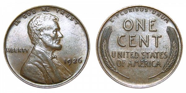 1926 Lincoln Wheat Cent Penny 