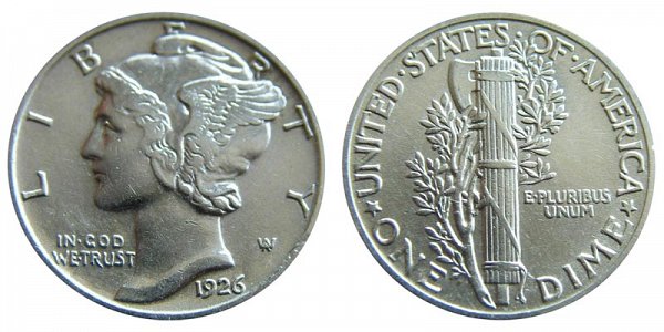 1926 Silver Mercury Dime