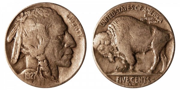 1927 D Indian Head Buffalo Nickel