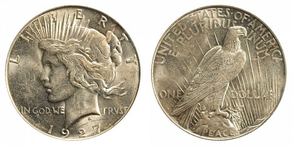 1927 D Peace Silver Dollar 