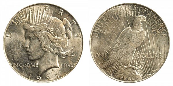 1927 D Peace Silver Dollar