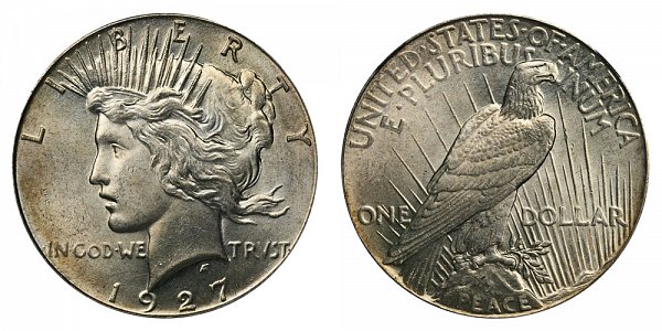 1927 Peace Silver Dollar