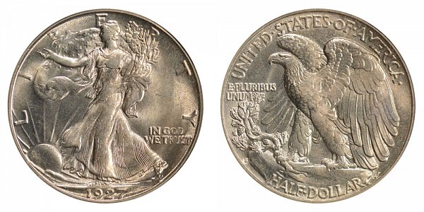 1927 S Walking Liberty Silver Half Dollar 