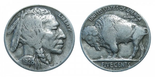 1928 D Indian Head Buffalo Nickel