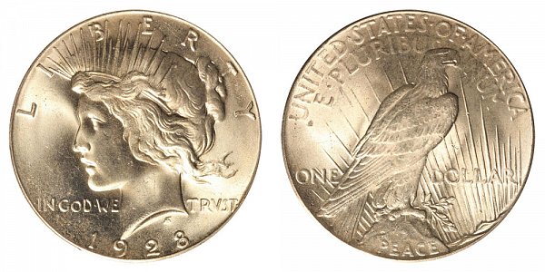 1928 Peace Silver Dollar 