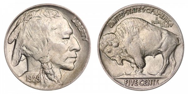 1929 Indian Head Buffalo Nickel 